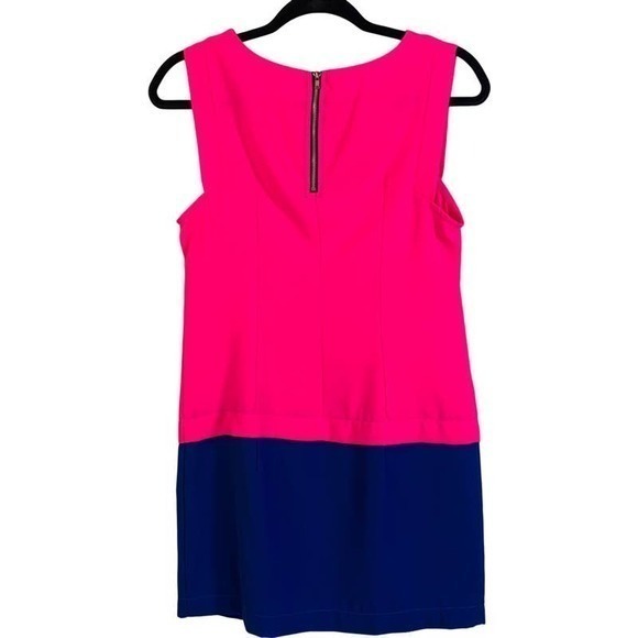 ASTR Hot Pink & Blue Color-Block Mini Shift Dress - Picture 8 of 12
